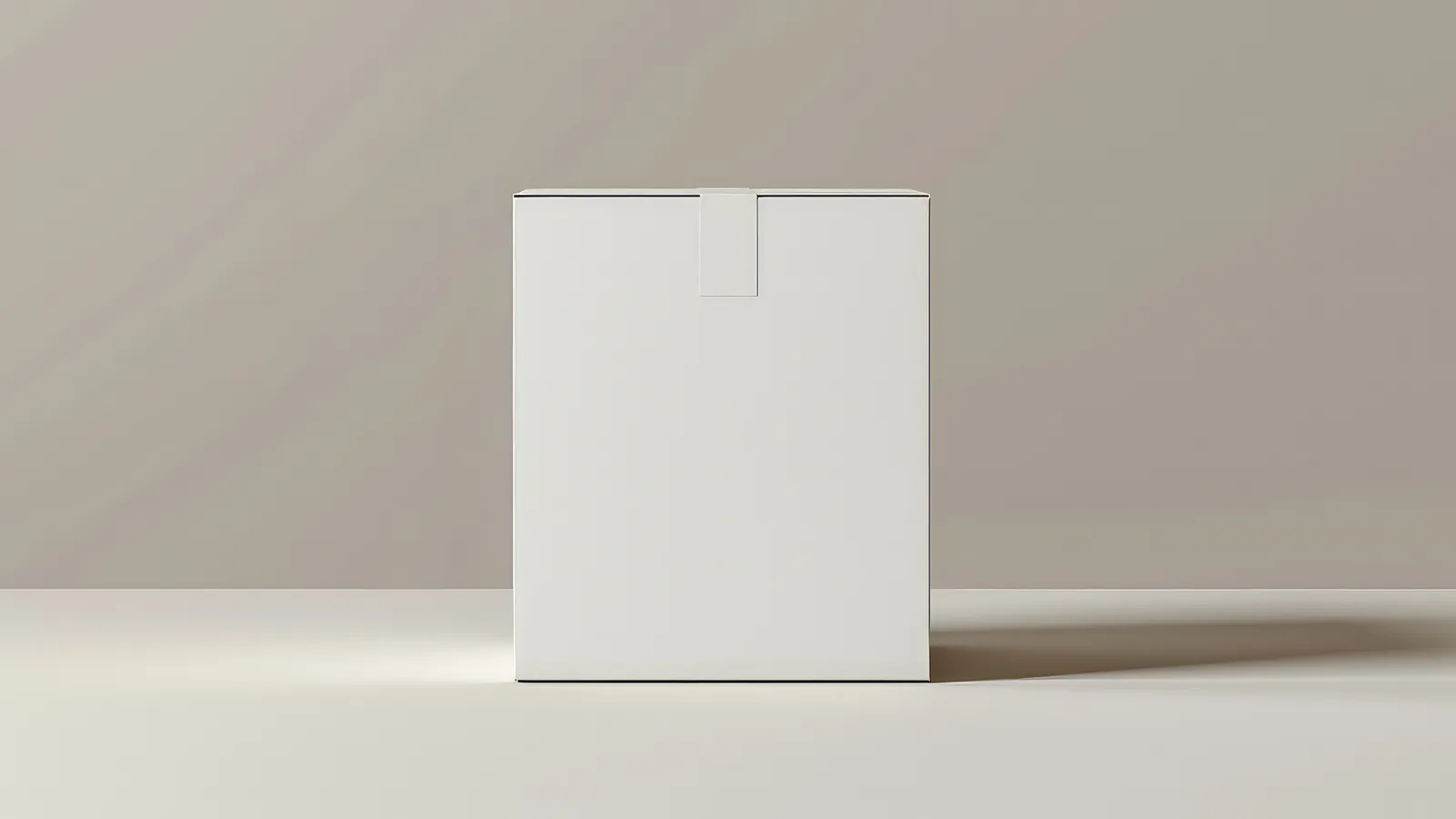 Blank white product box, representing white-label software sold under an agency's own brand